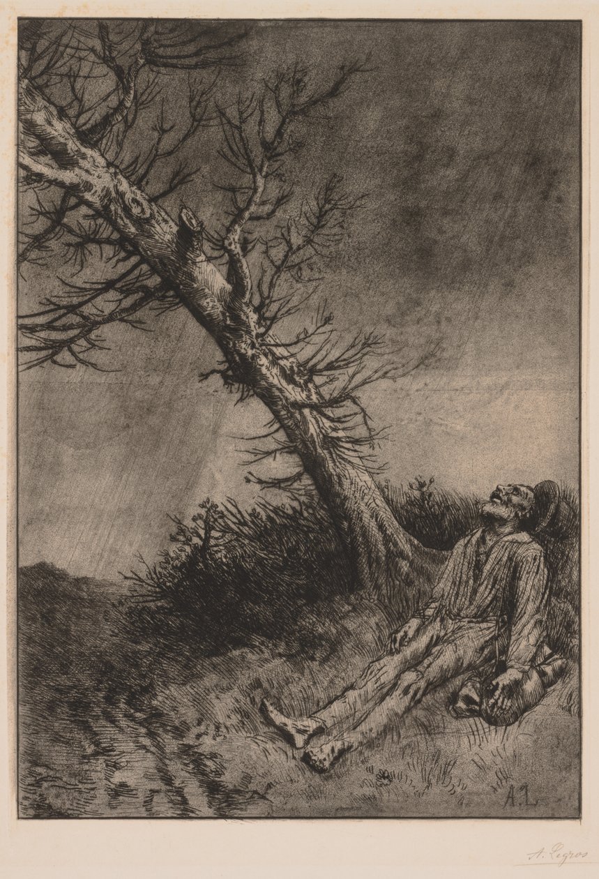Morte do vagabundo. de Alphonse Legros