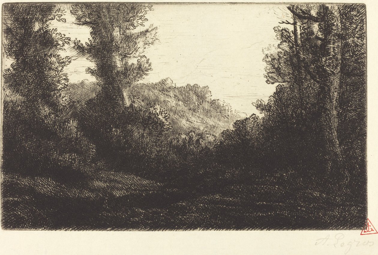 Borda de madeira (Lisiere de bois) de Alphonse Legros