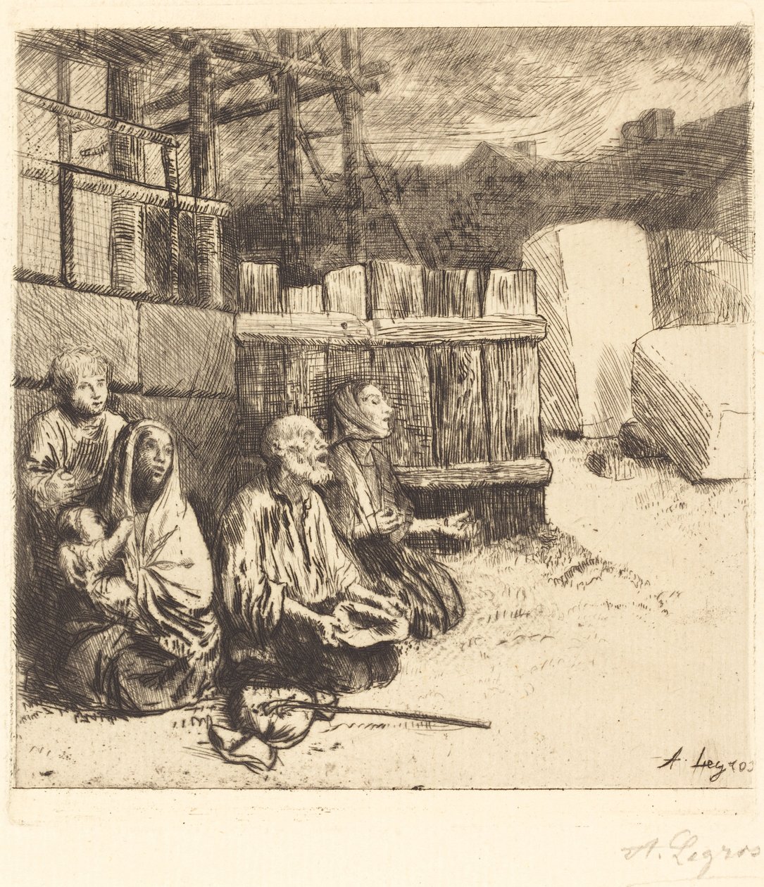 Mendigos ingleses de Alphonse Legros