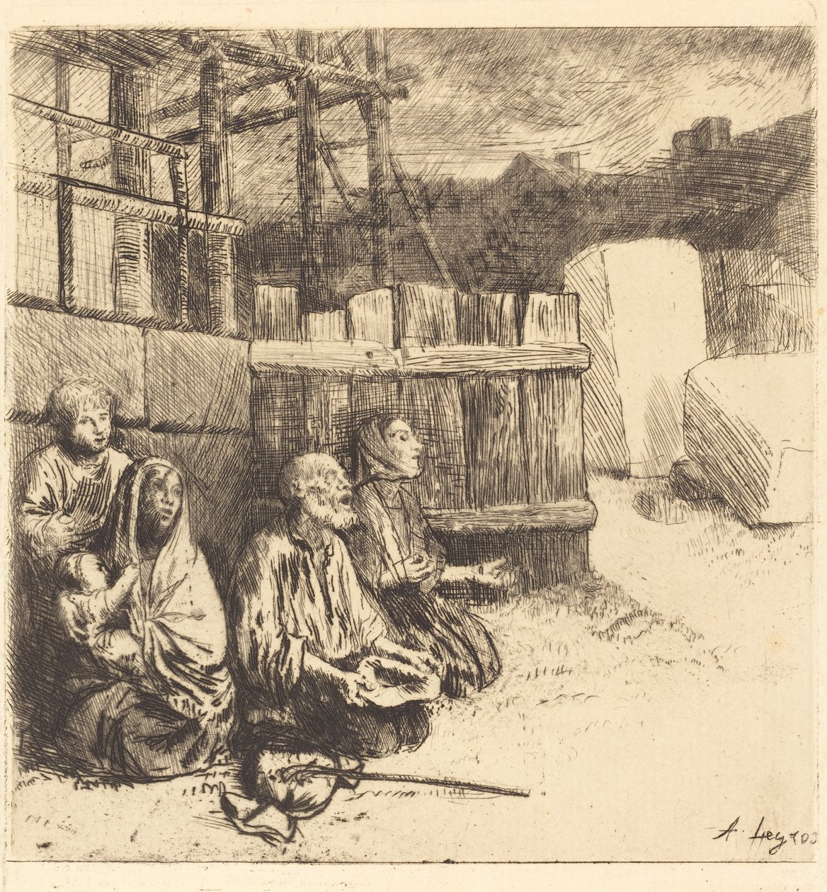 Mendigos ingleses de Alphonse Legros