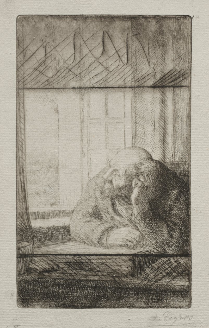 Noite na janela de Alphonse Legros