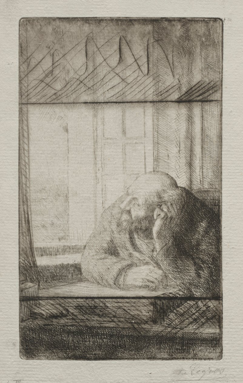 Noite na janela. de Alphonse Legros