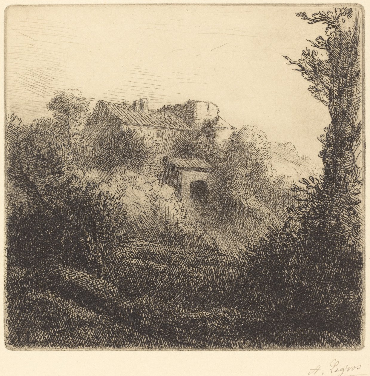 Fazenda em uma colina Fazenda em uma colina. de Alphonse Legros
