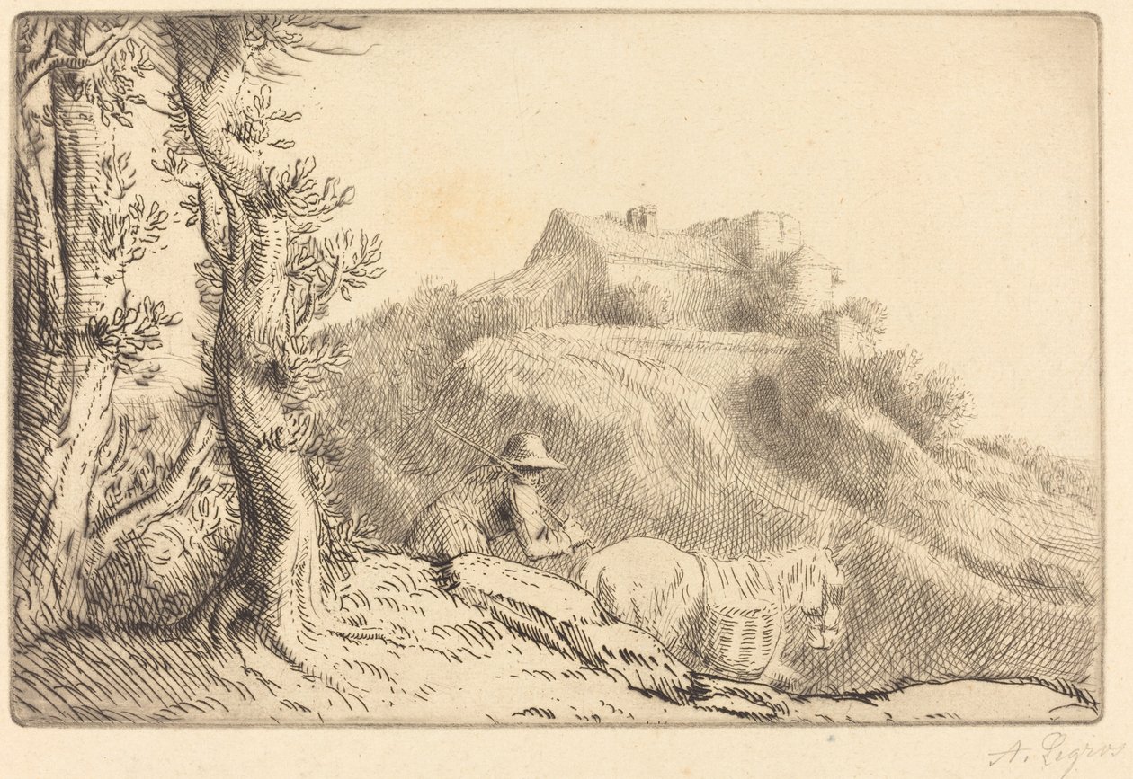 Fazenda em uma colina Fazenda em uma colina. de Alphonse Legros