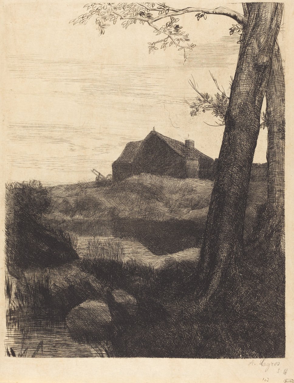 Fazenda com Árvore Grande de Alphonse Legros