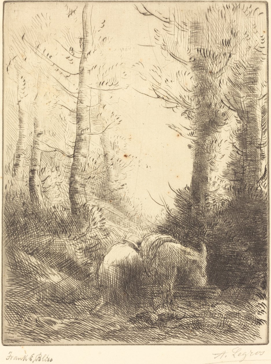 Fazendeiro e seu burro de Alphonse Legros