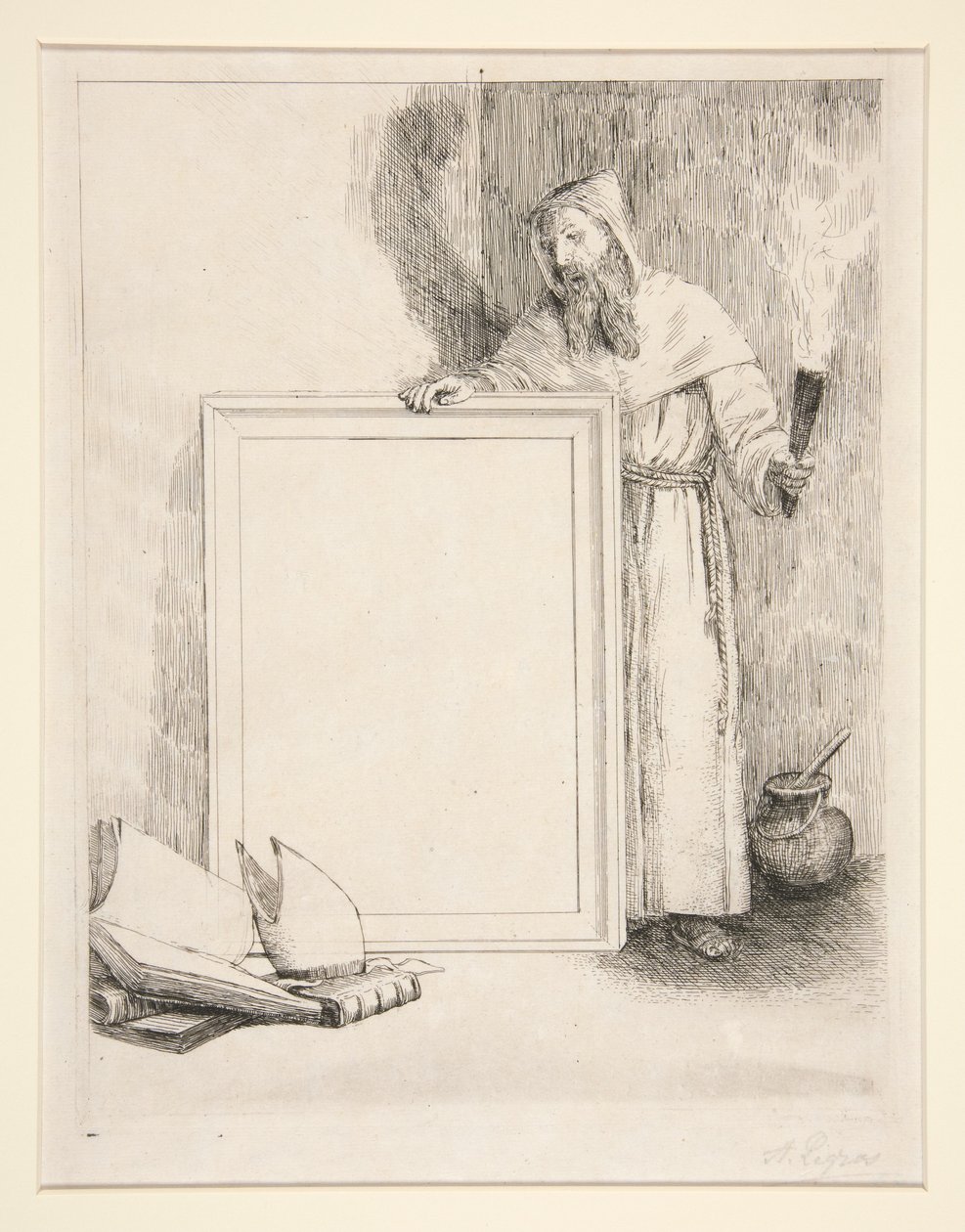 «Cinquenta Impressões de 10 Gravuras» (Página de rosto da série publicada por Marseille Holloway) de Alphonse Legros