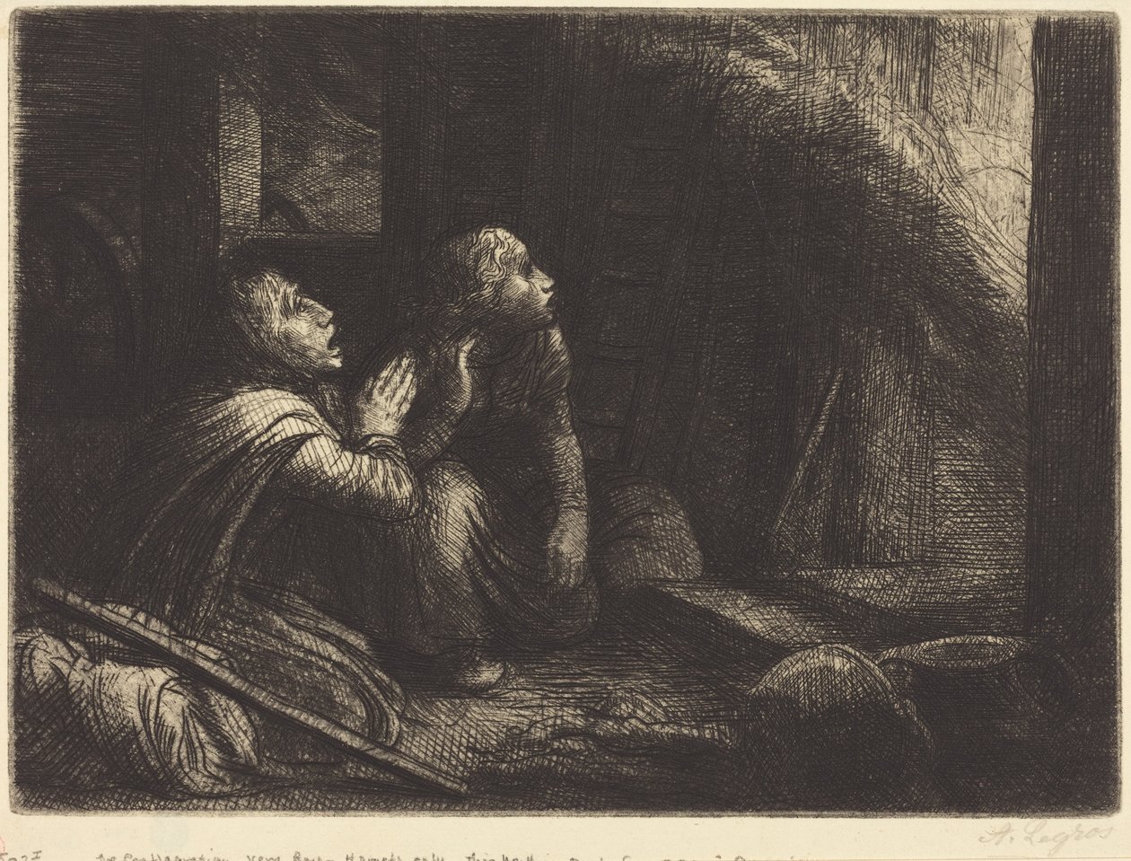 Fire, 3.ª placa (O incêndio) de Alphonse Legros