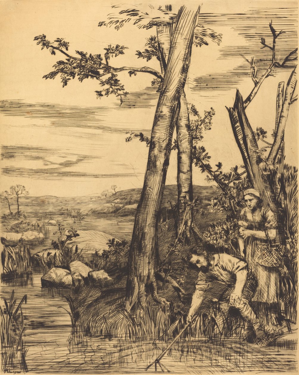 Pesca de lagostins Pescadores de lagostins. de Alphonse Legros
