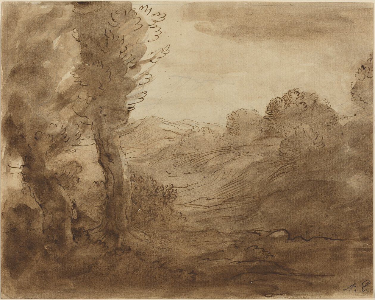 Trilha na Borgonha. de Alphonse Legros