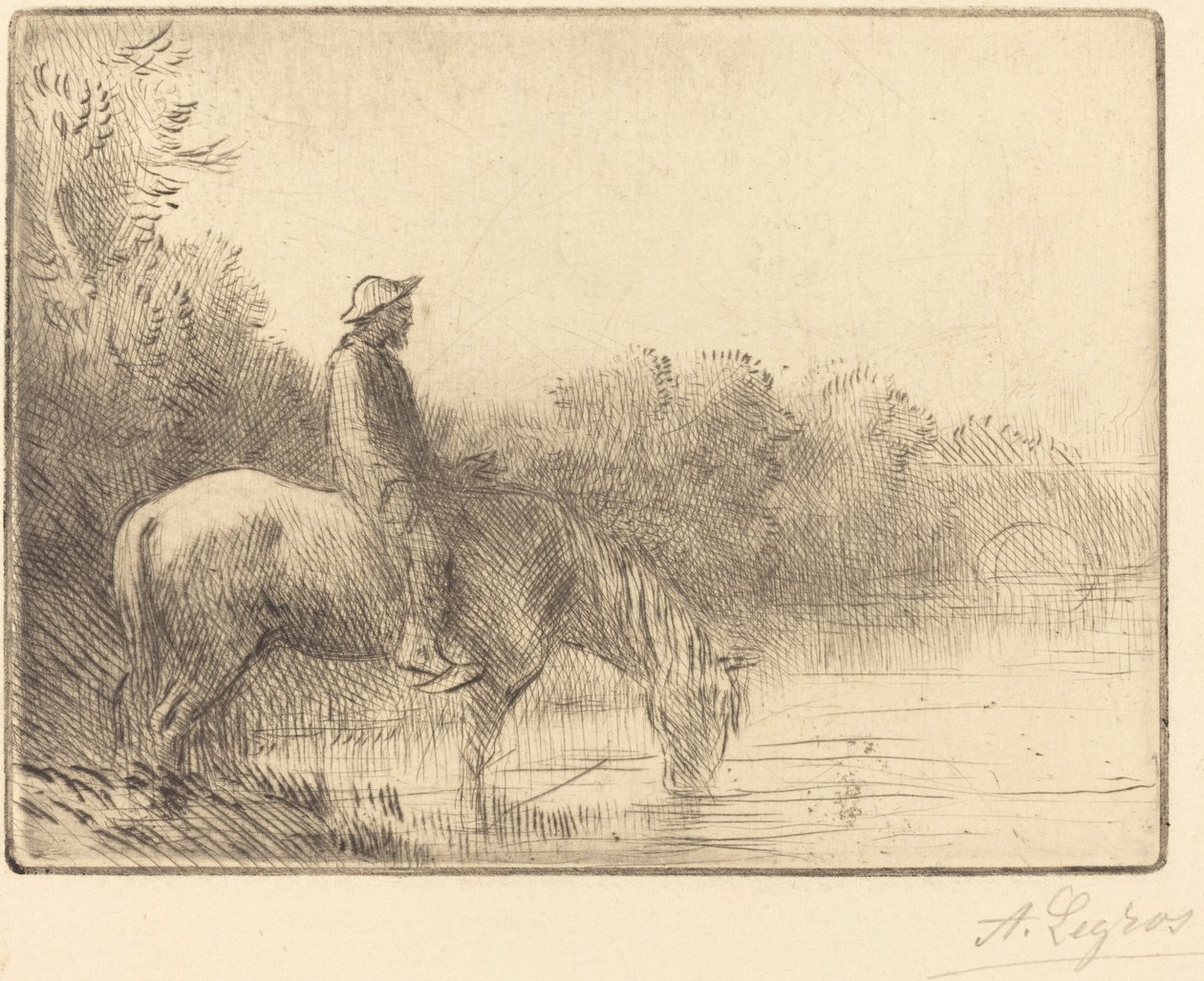 Vadeando um rio Le gue. de Alphonse Legros