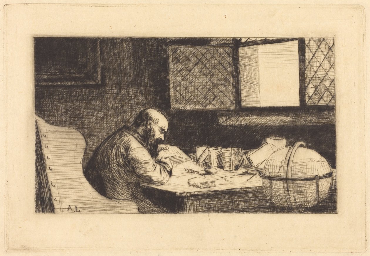 Geógrafo (O Geógrafo) de Alphonse Legros