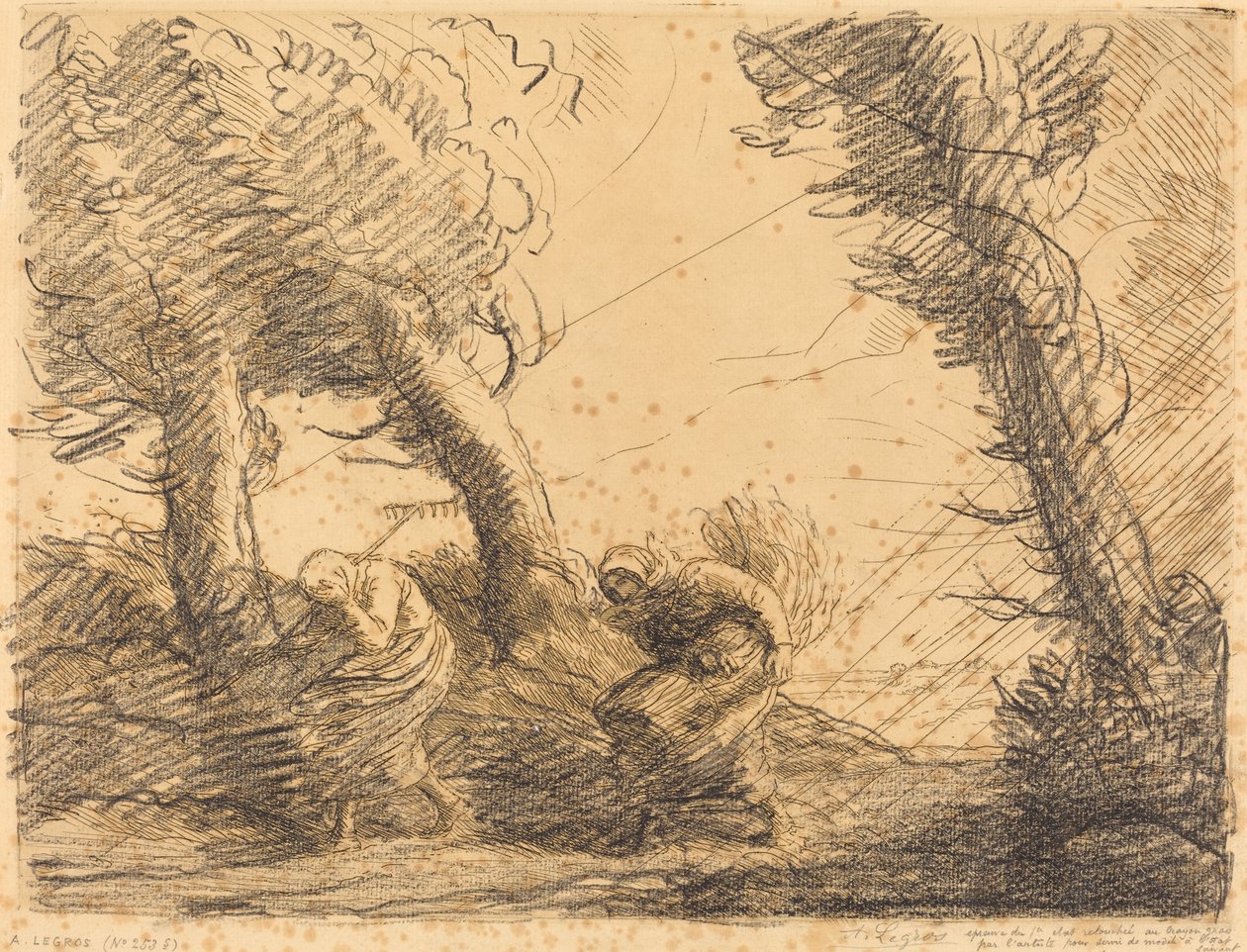 Ceifeiras Surpreendidas pela Tempestade Moissoneuses surpreende pela primeira vez. de Alphonse Legros