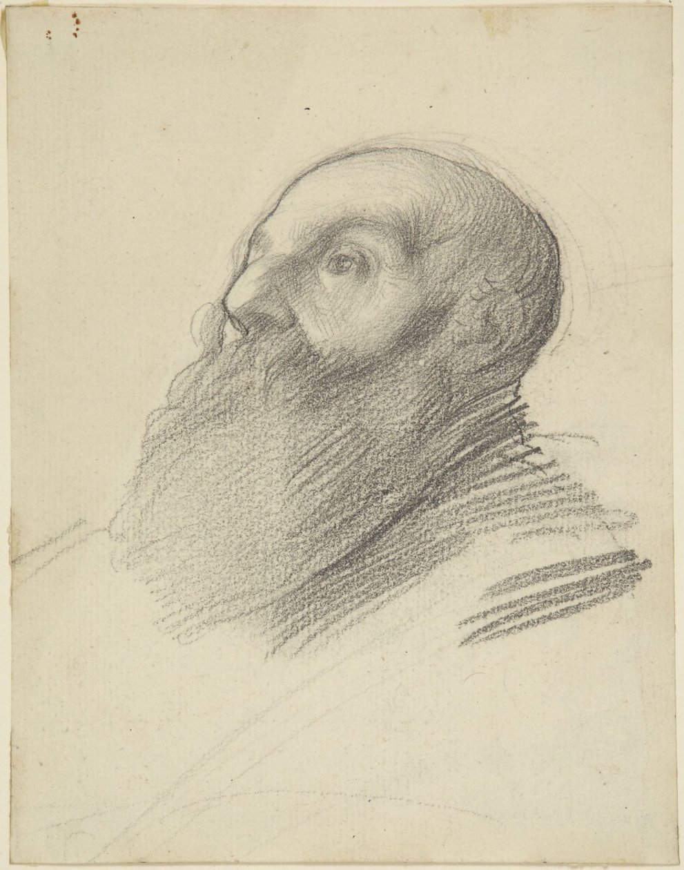 Cabeça de um homem barbudo de Alphonse Legros