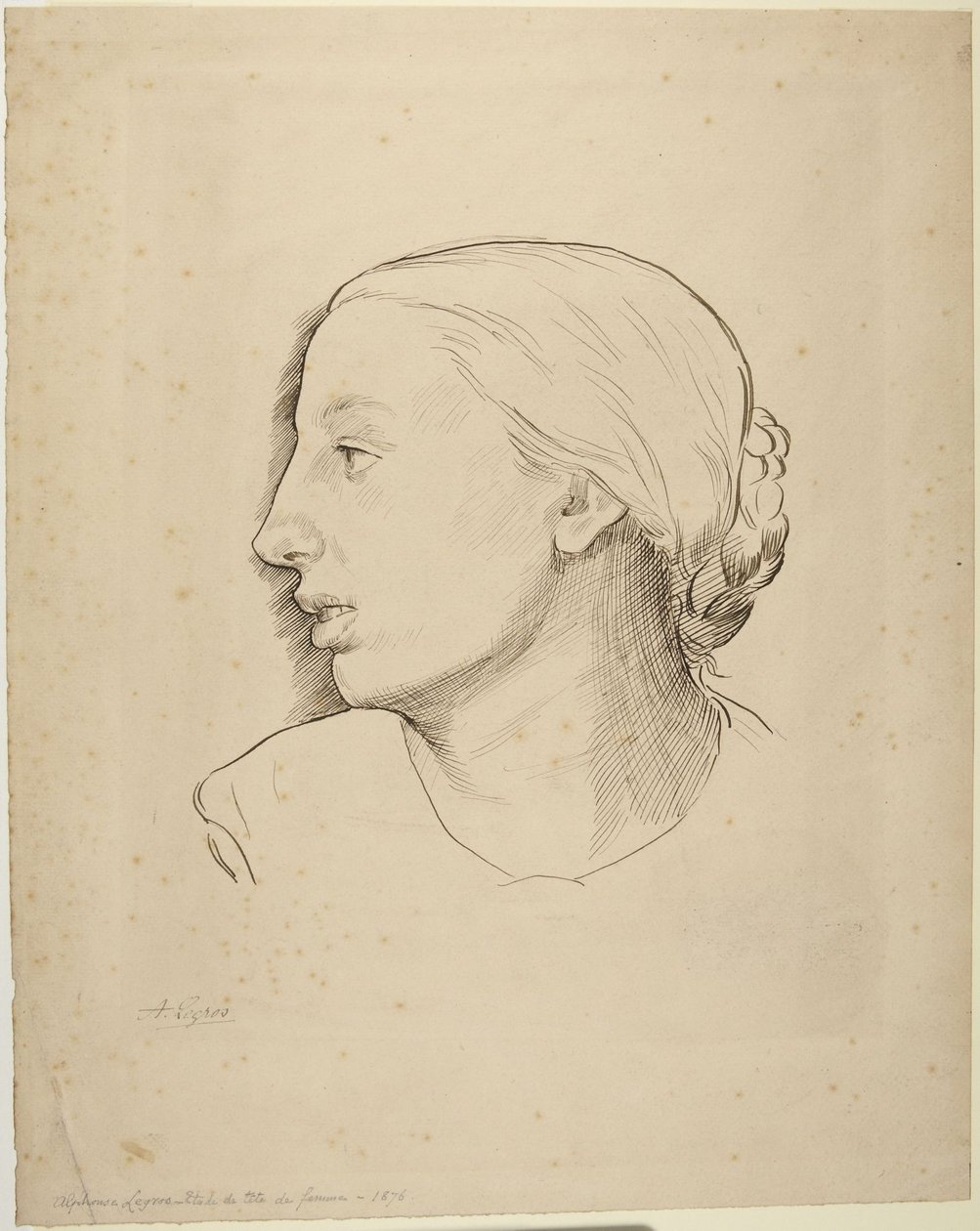 Cabeça de mulher de Alphonse Legros
