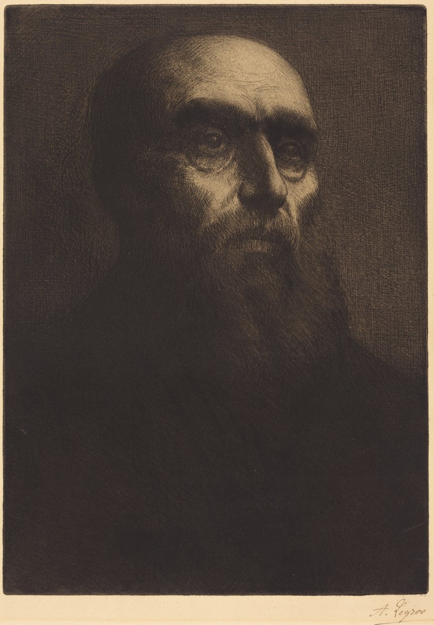 Head of a Man (Cabeça de homem) de Alphonse Legros