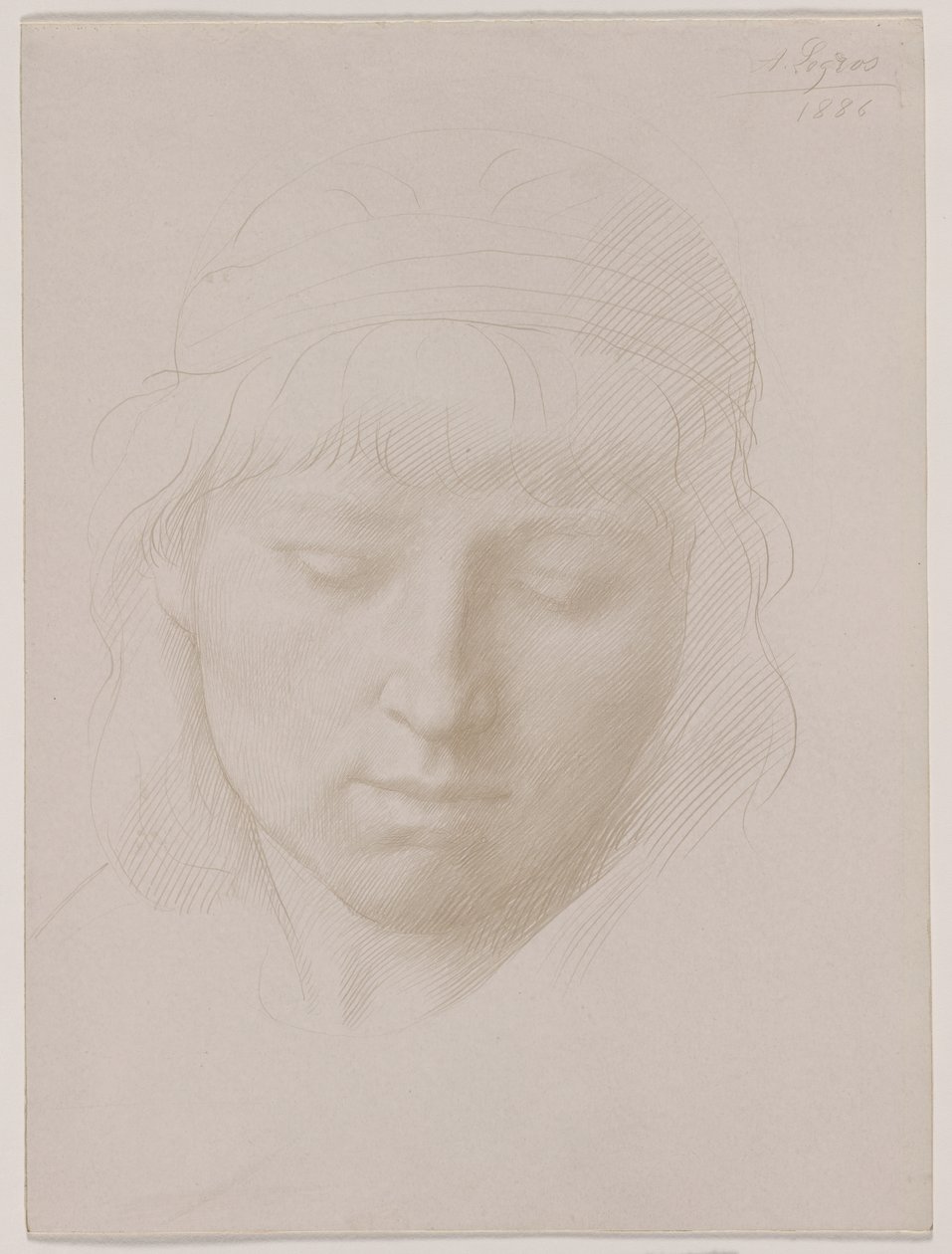 Cabeça de um homem de Alphonse Legros