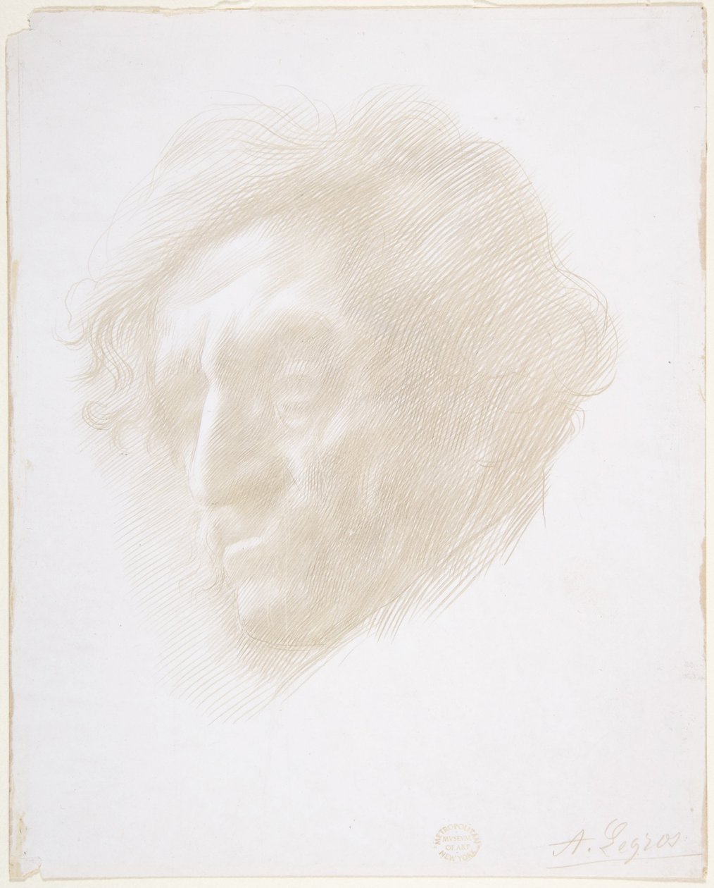 Cabeça de um homem de Alphonse Legros