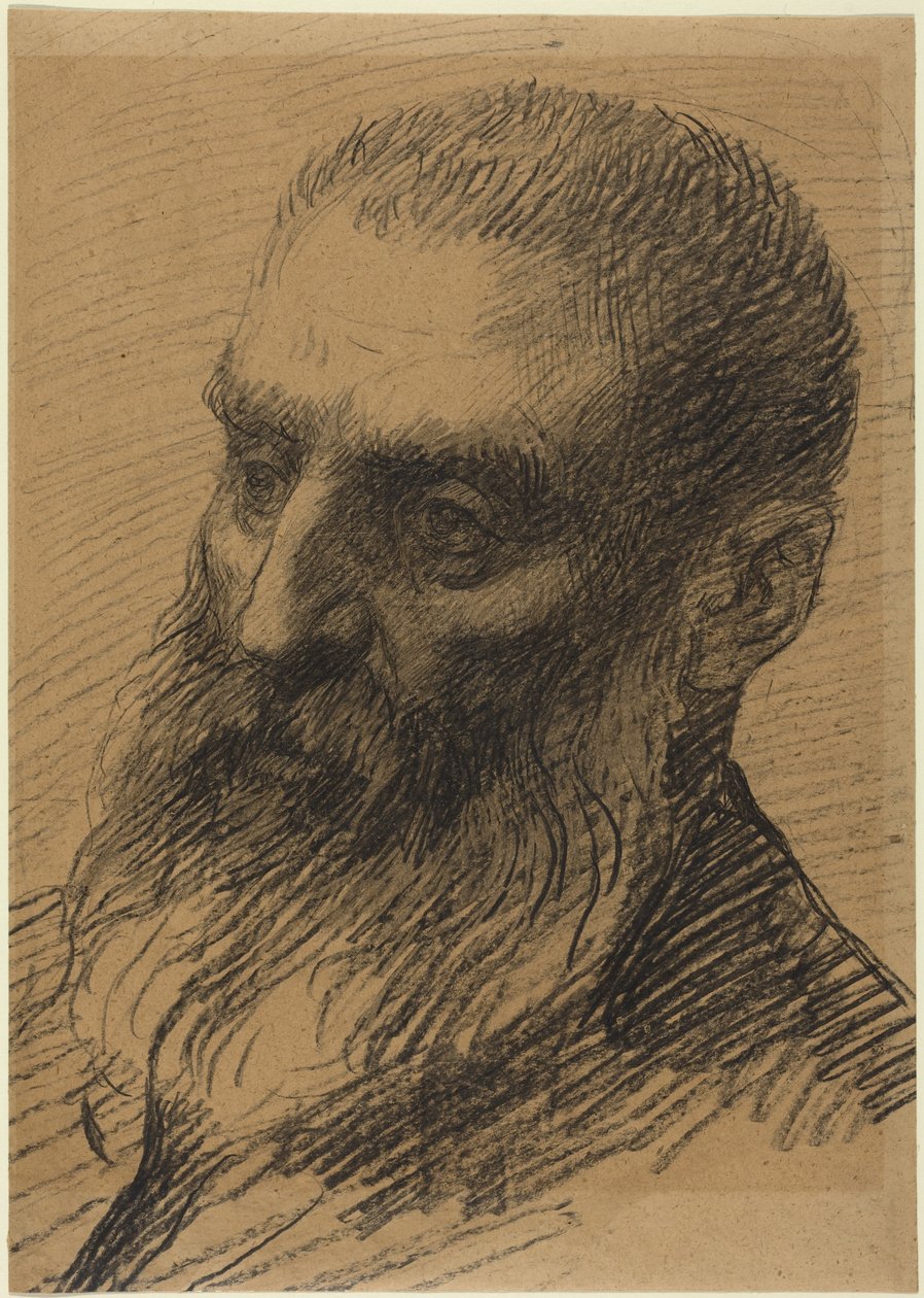 Cabeça de um homem virada para a esquerda de Alphonse Legros