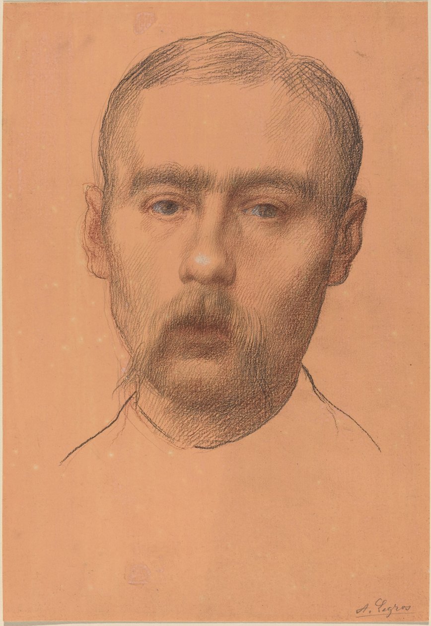 Cabeça de Homem Possível Retrato do Professor E.D. Adams. de Alphonse Legros