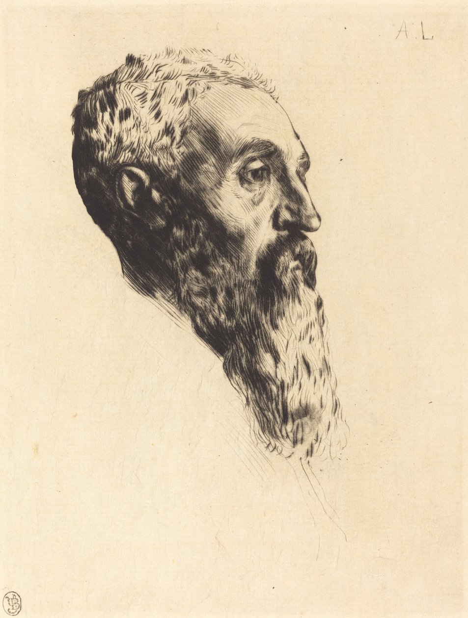Chefe de um modelo (Tete de modele) de Alphonse Legros