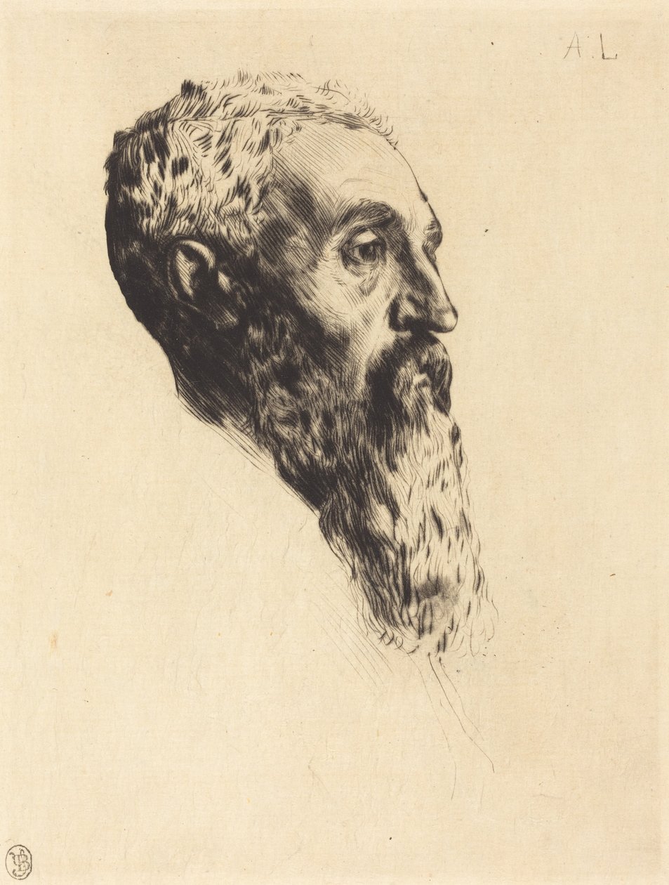 Cabeça de uma modelo de Alphonse Legros