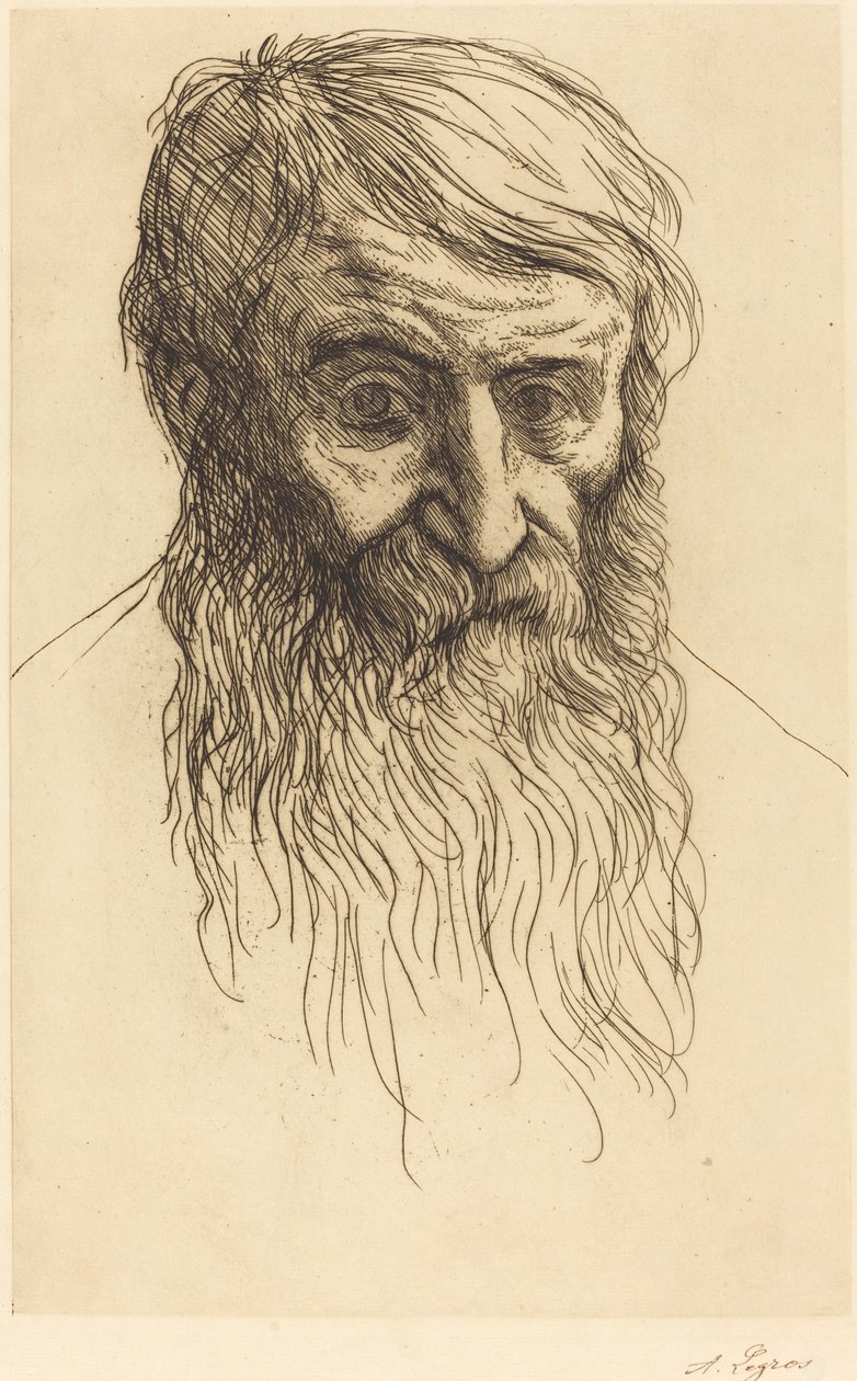 Head of a Philosopher (Tete de philosophe) de Alphonse Legros