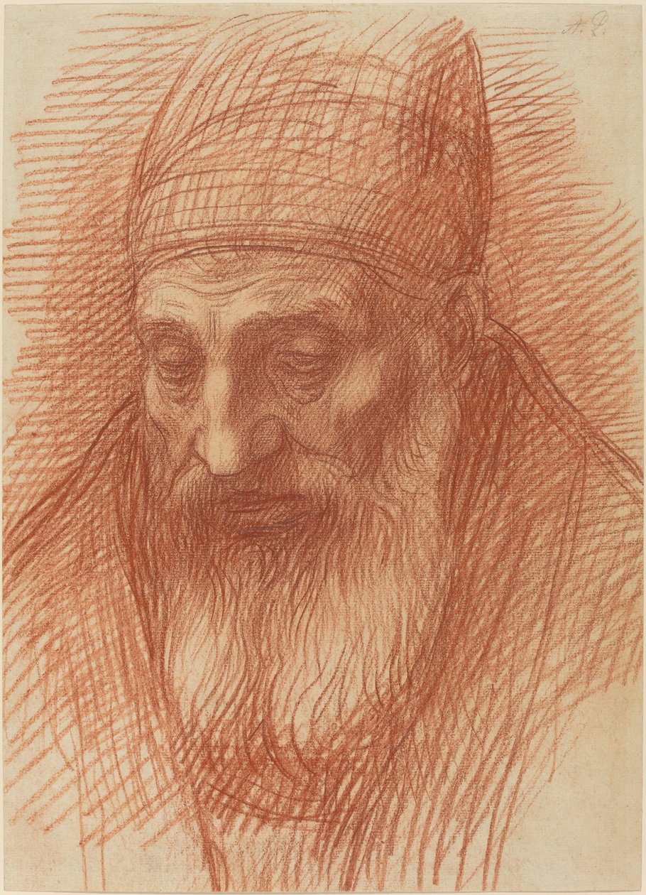 Cabeça de um sacerdote de Alphonse Legros