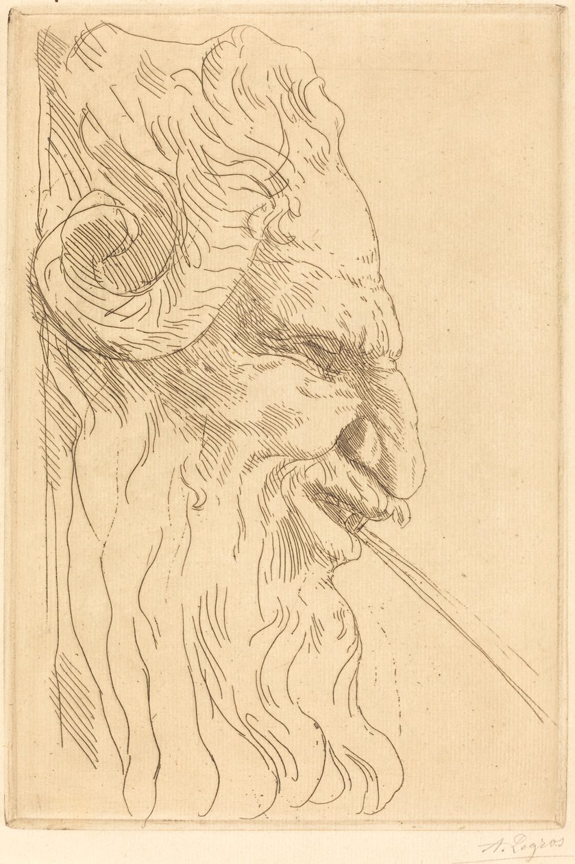 Cabeça de um sátiro (Tete de sátiro) de Alphonse Legros