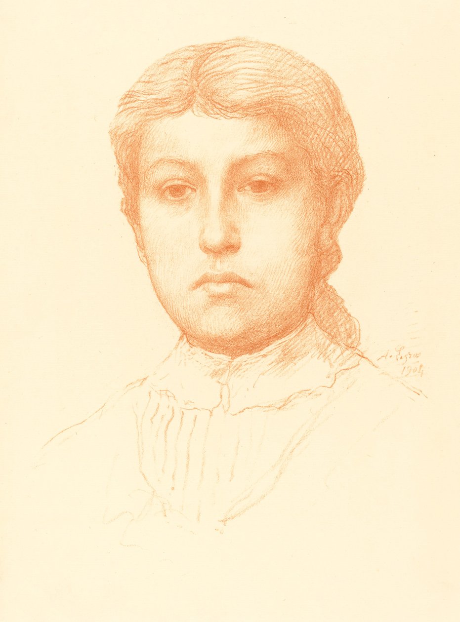 Cabeça de uma jovem de Alphonse Legros