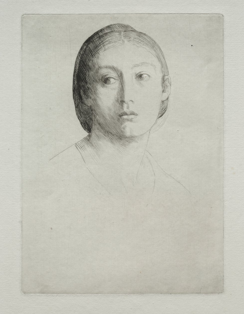 Cabeça de uma jovem de Alphonse Legros