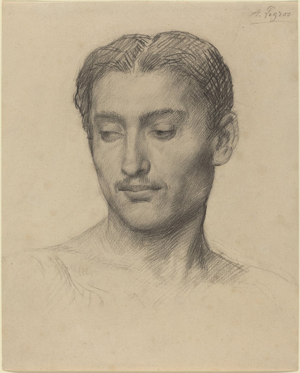 Cabeça de um jovem de Alphonse Legros