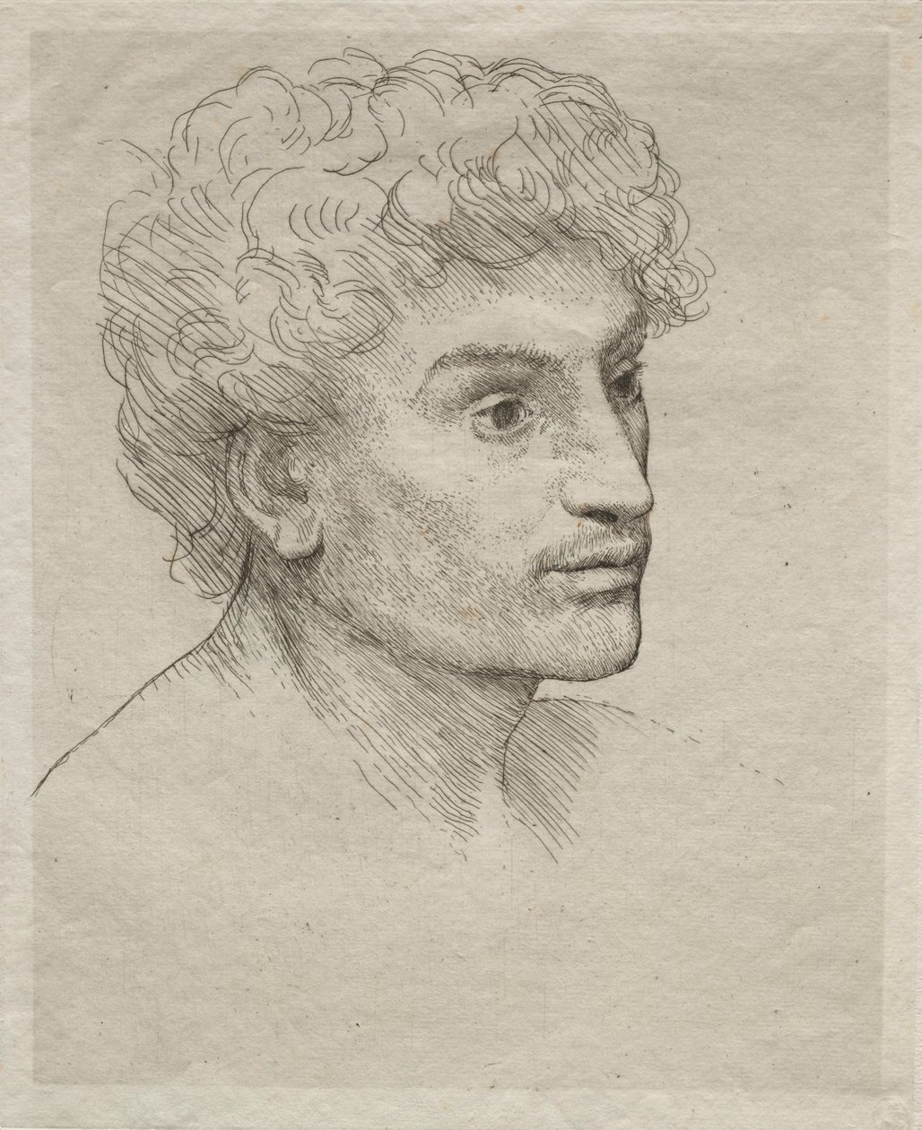 Cabeça de um jovem. de Alphonse Legros