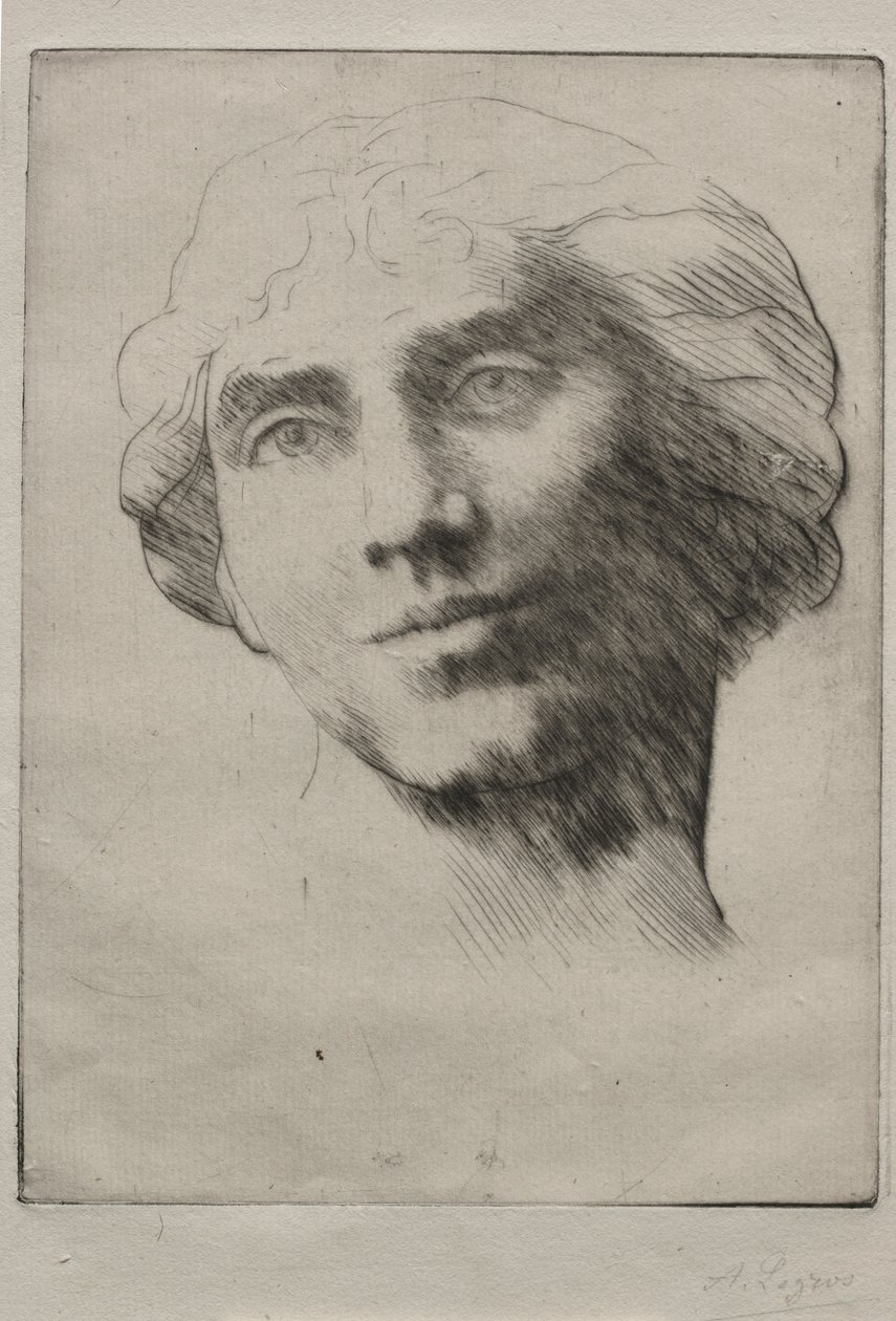 Cabeça de uma jovem de Alphonse Legros