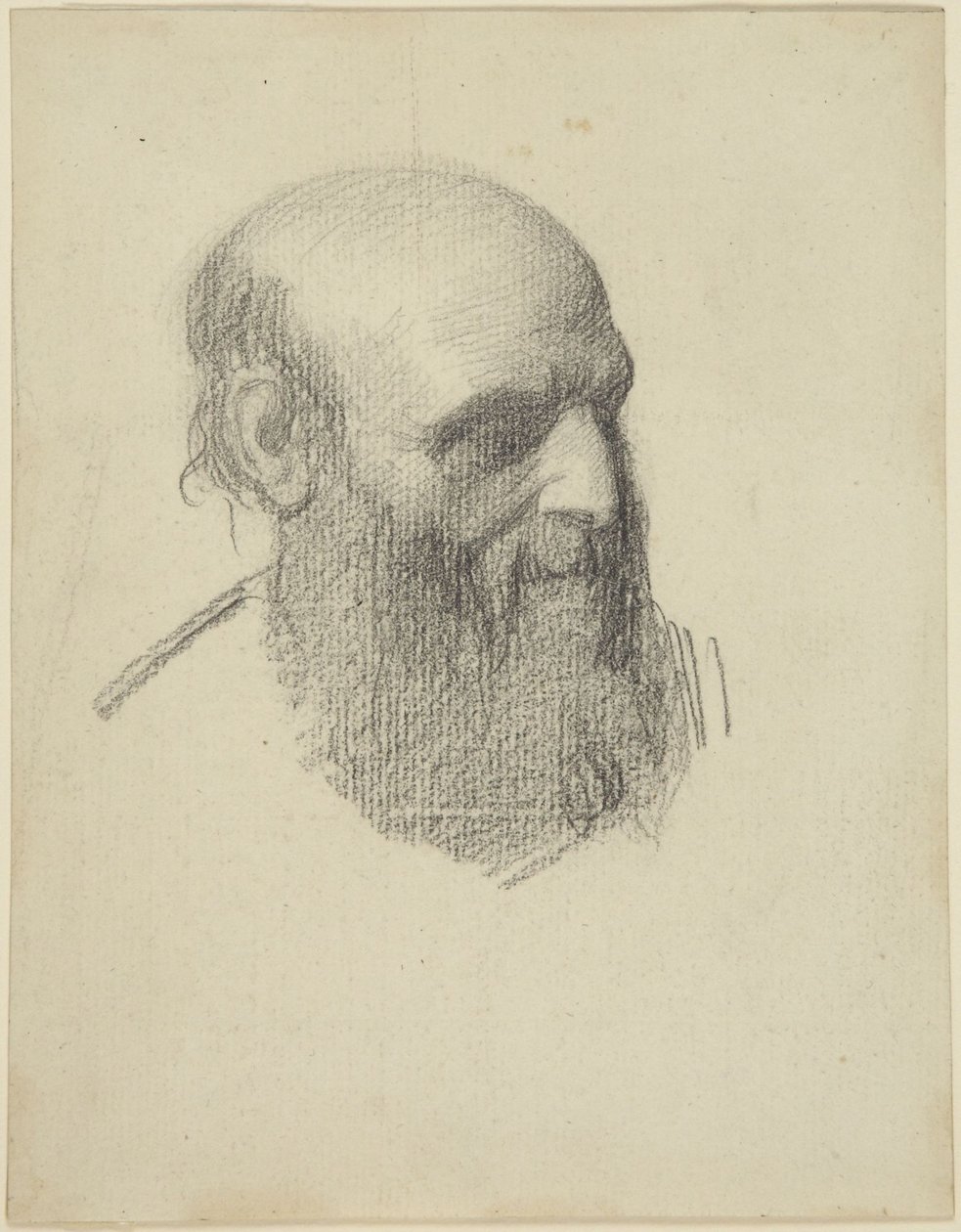 Cabeça de um homem barbudo de Alphonse Legros