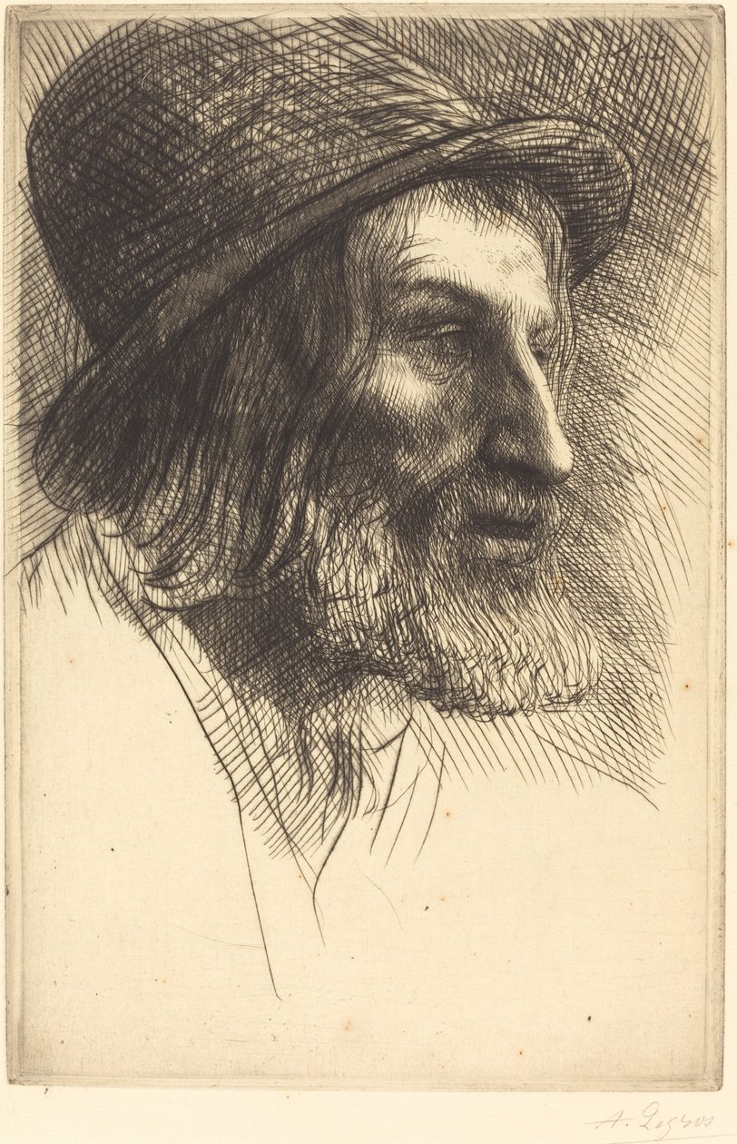 Cabeça de um trabalhador inglês Cabeça de um trabalhador inglês O pastor. de Alphonse Legros