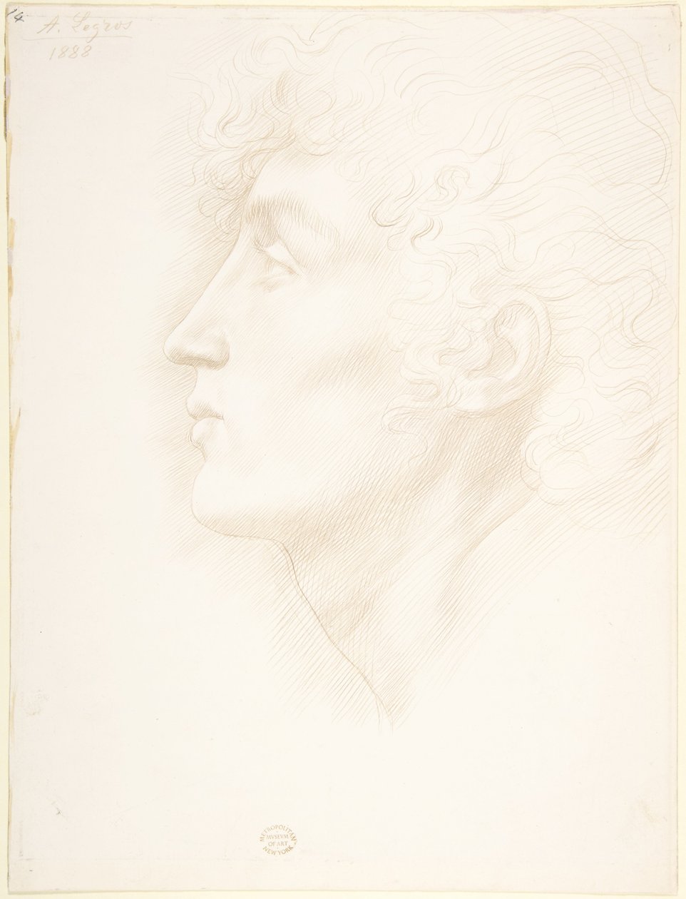 Cabeça de uma rapariga irlandesa de Alphonse Legros
