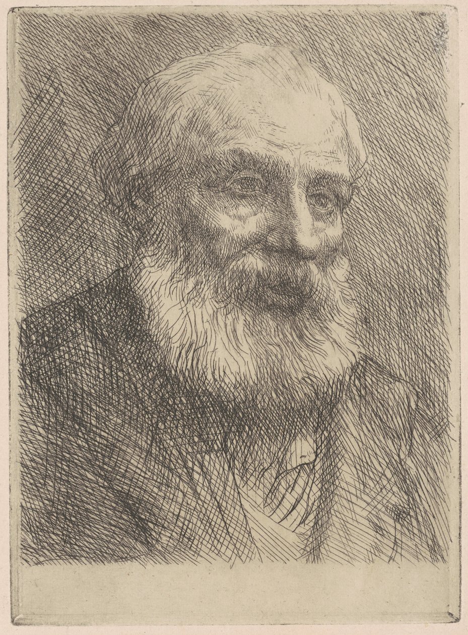 Cabeça de um homem idoso de Alphonse Legros