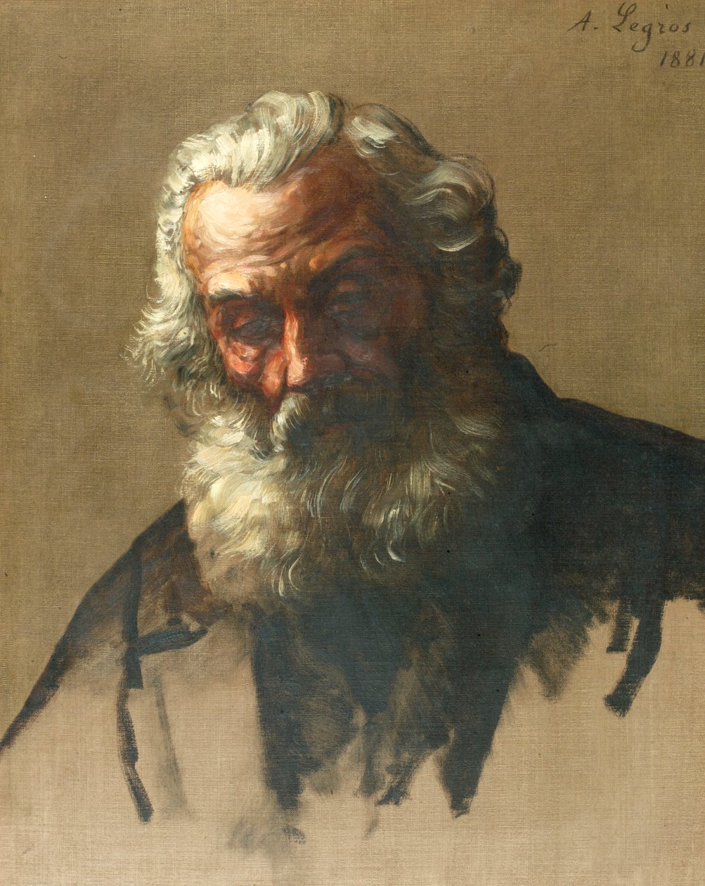 Cabeça de um homem velho de Alphonse Legros