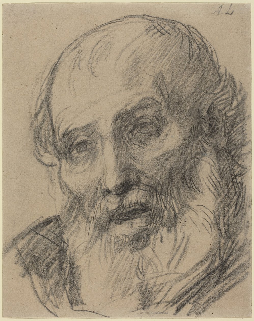 Cabeça de um homem idoso de Alphonse Legros