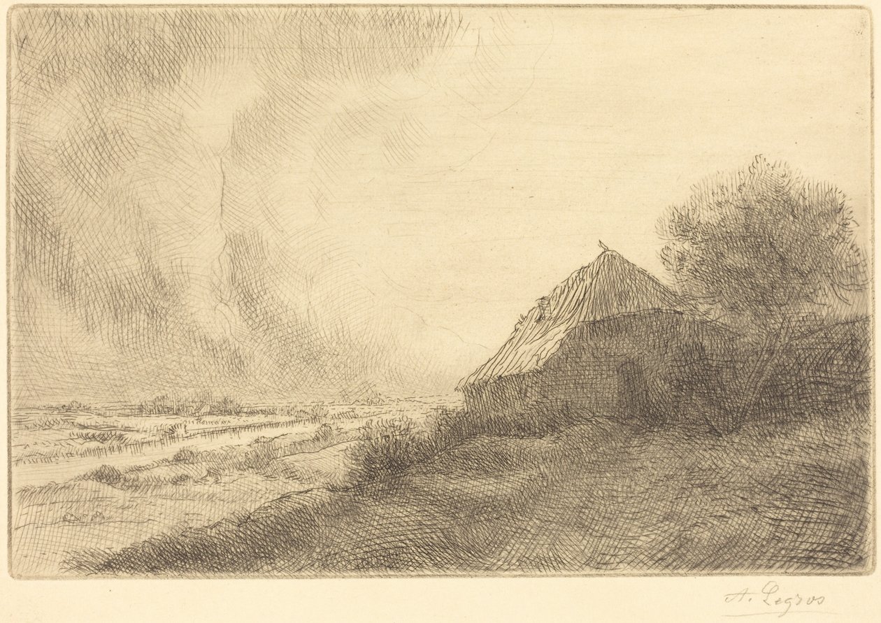 Cabana numa encosta de Alphonse Legros