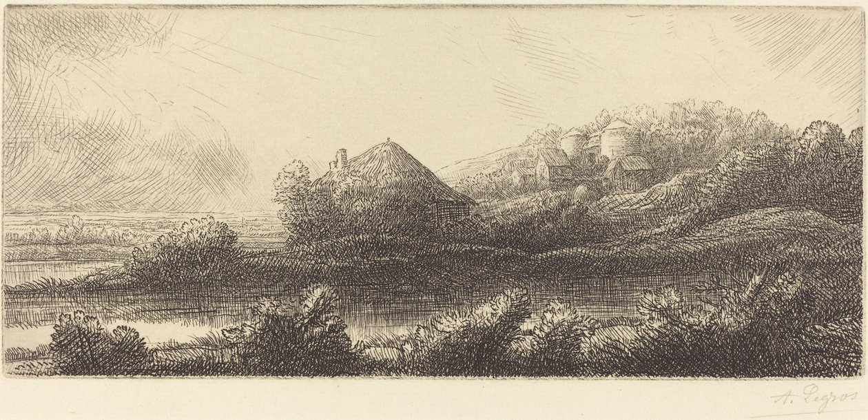 Cabana no pântano Cabana nos pântanos. de Alphonse Legros