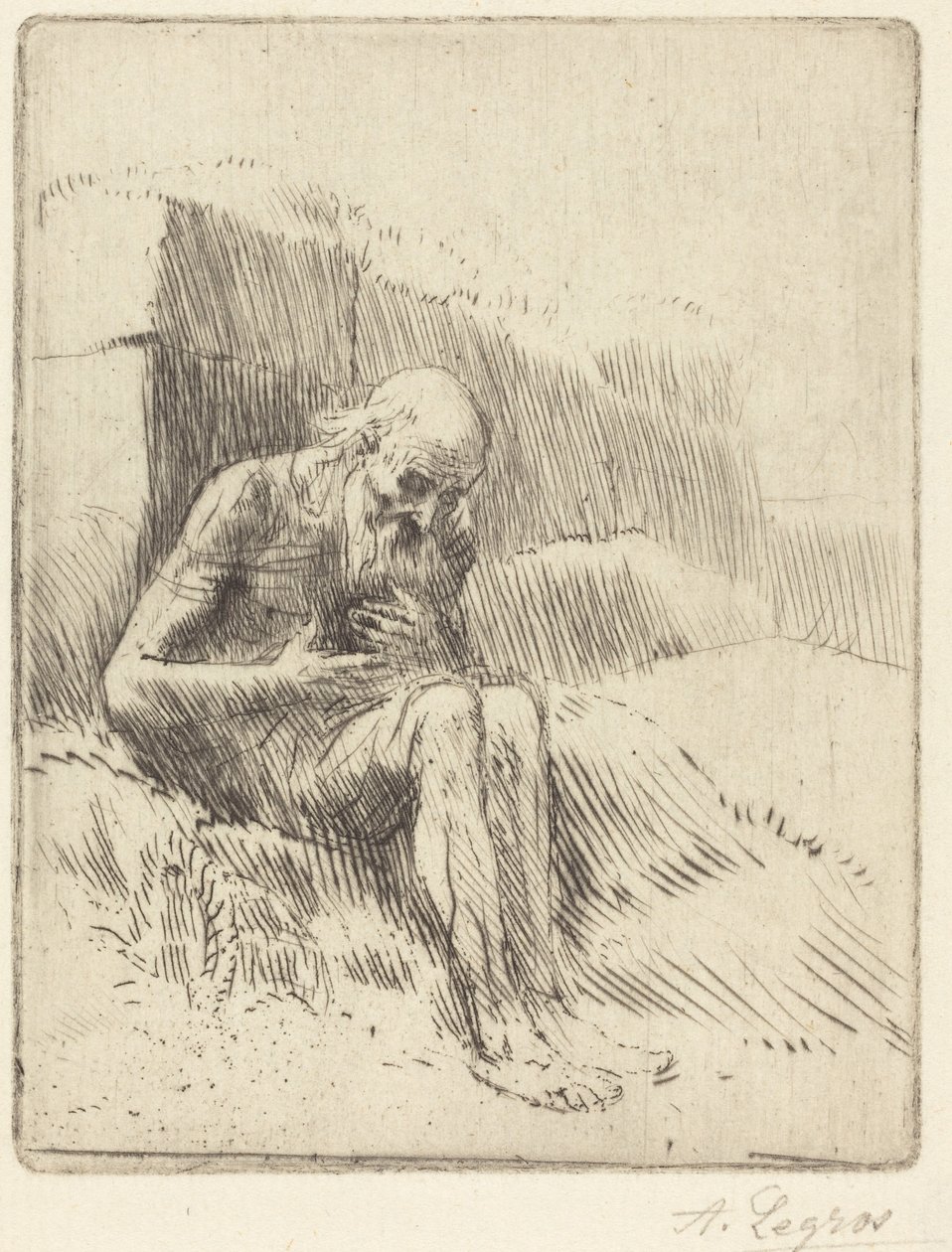 Jó, 2.ª gravura de Alphonse Legros