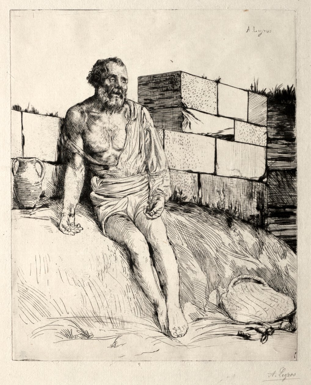 Primeiro prato de trabalho. de Alphonse Legros