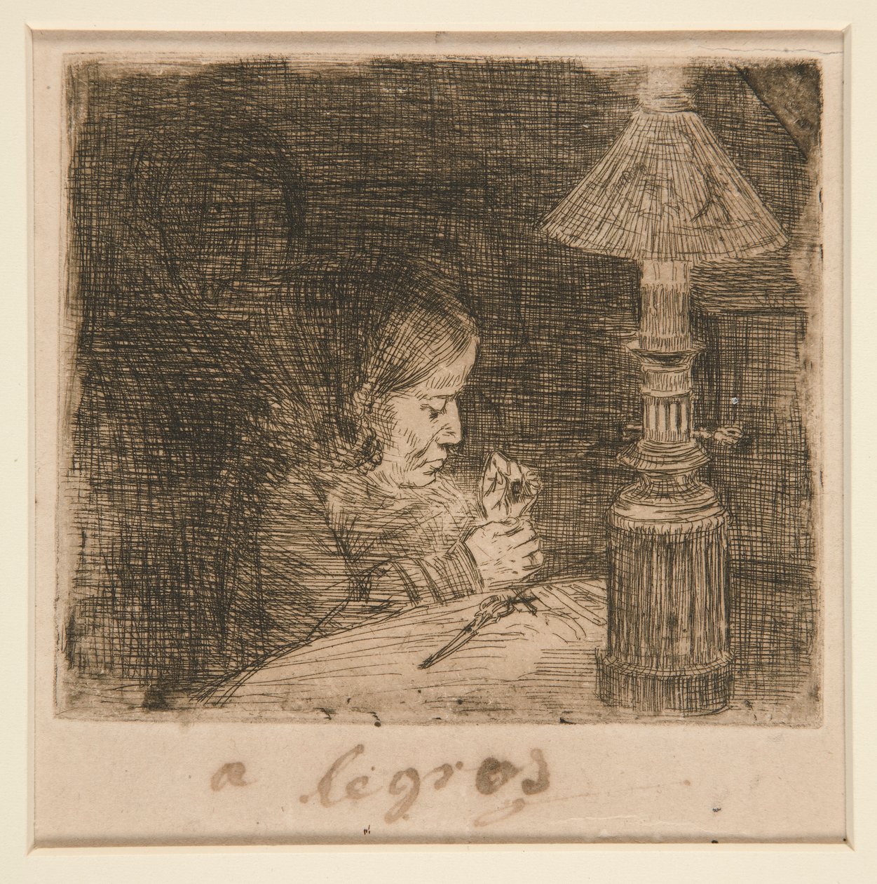 La Couseuse (A Mulher de Costura) de Alphonse Legros