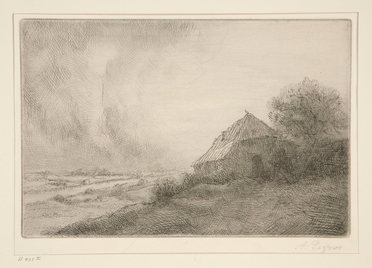 O Masure on the Hill de Alphonse Legros