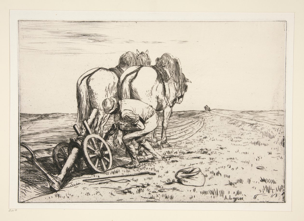 La Charrue (O Arado) de Alphonse Legros