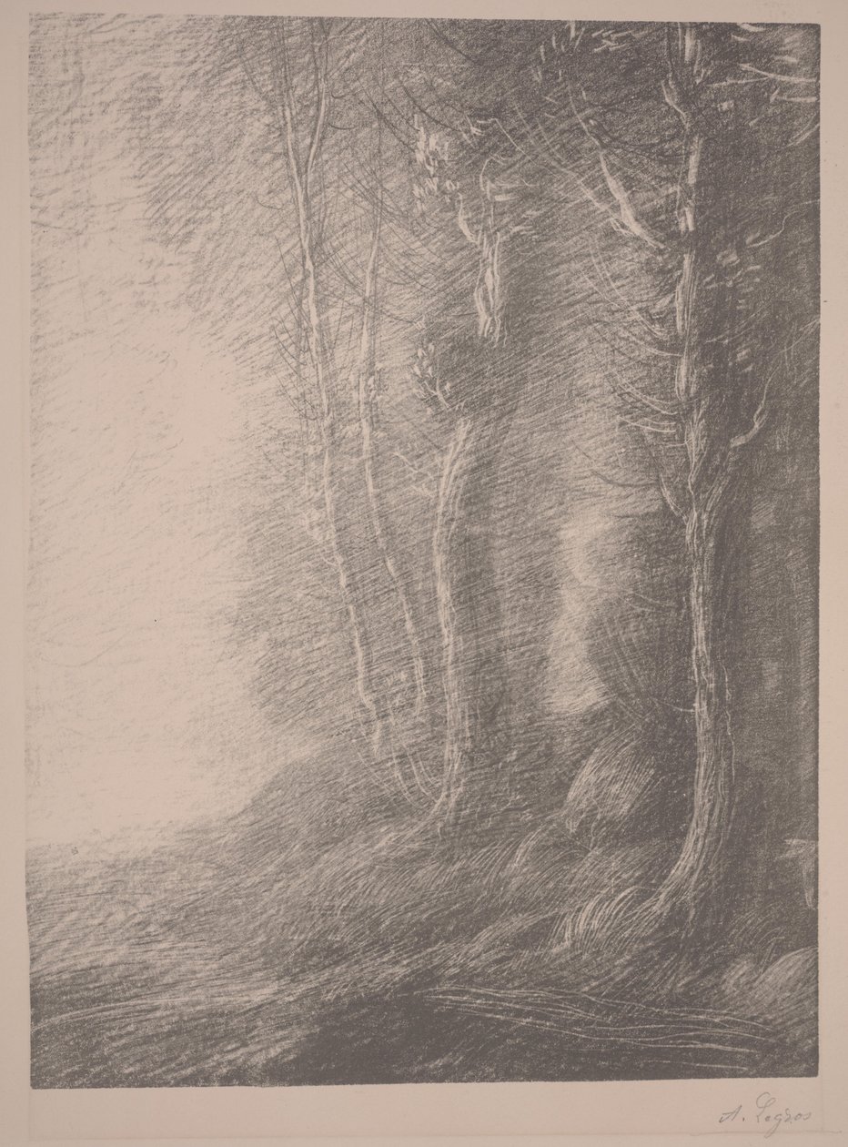 Paisagem (litho) de Alphonse Legros