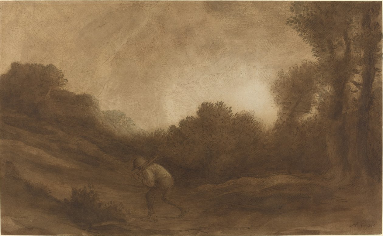 Paisagem, Noite. de Alphonse Legros