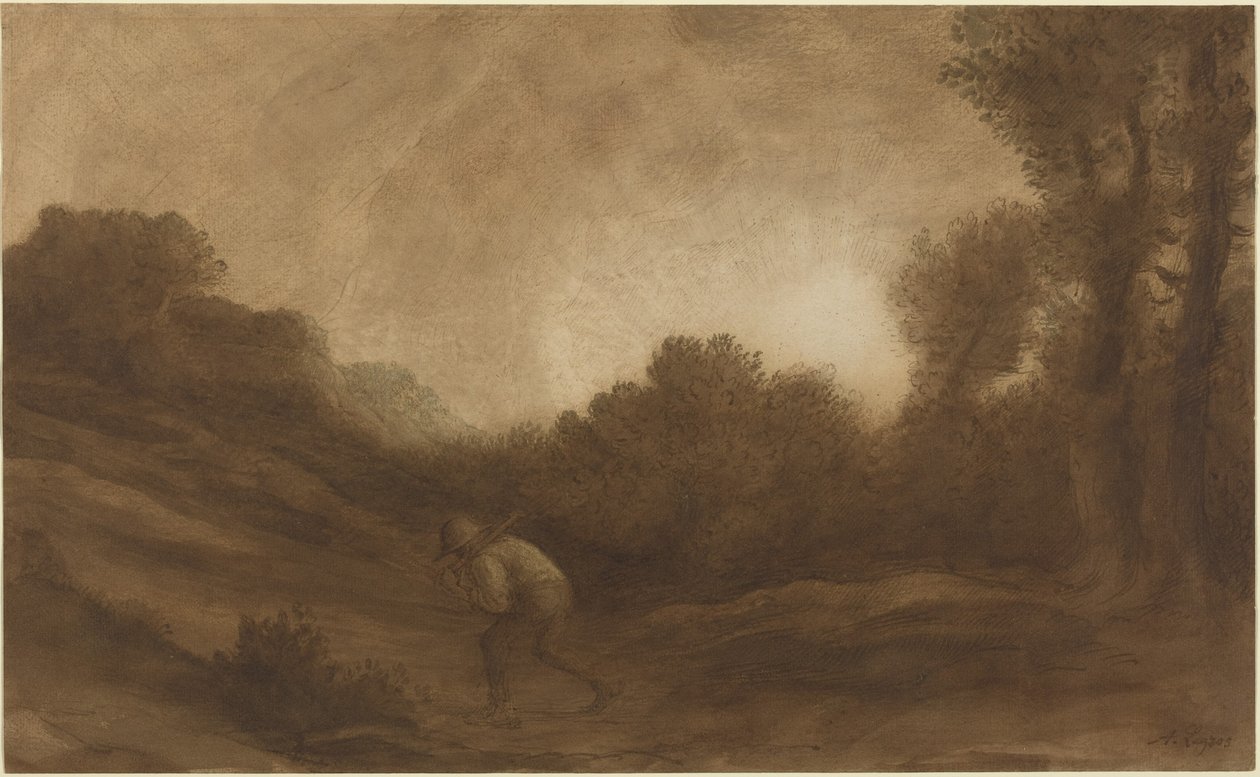 Paisagem, ao anoitecer de Alphonse Legros